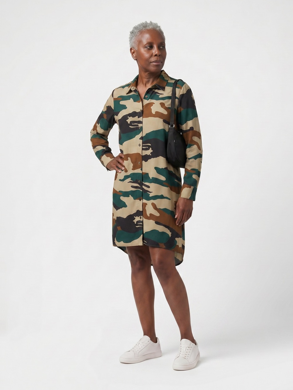Angie & Isabel Camo Button-Up Dress - Picture 6 of 6